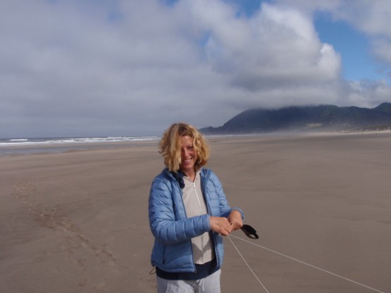 The emptiest beach on our trip, and the cutest little beach town, Manzanita