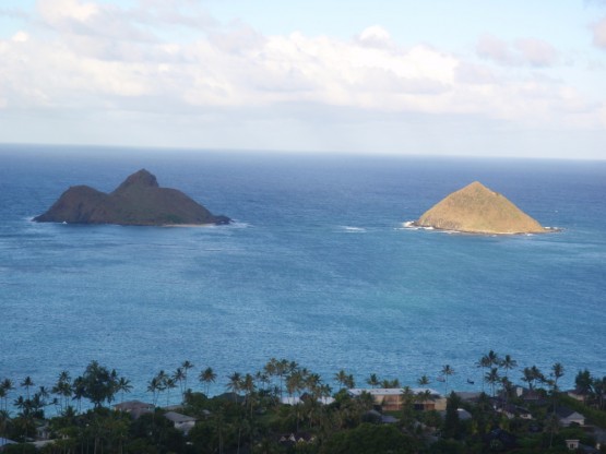 Salt and Pepper: we get this all the time, one island in the sun, the other one in the shade.