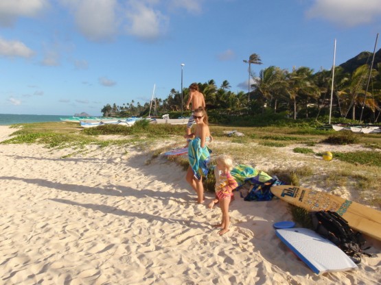 time to play at Lanikai beach