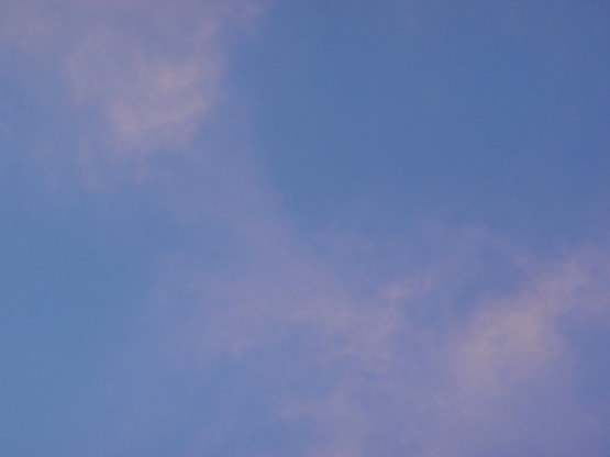 Clouds in the evening sun light