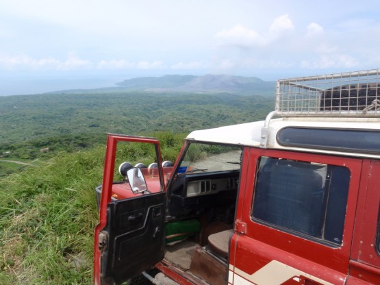 view to the East side of Tanna with Mt. Jasur, a seemingly gentle volcano (little did we know of his character at that time...)