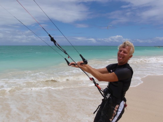 Gerry's first days of kite surfing