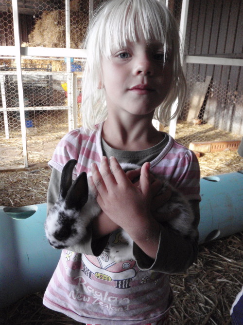 Sienna and her little rabbit