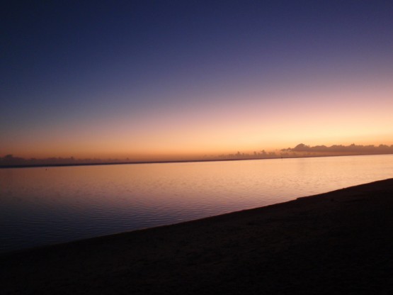 sunset in front of Bubu's beautiful garden