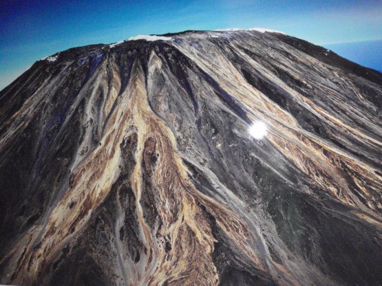 One of my favourites: the small rest of snow on Mt. Kilimanjaro